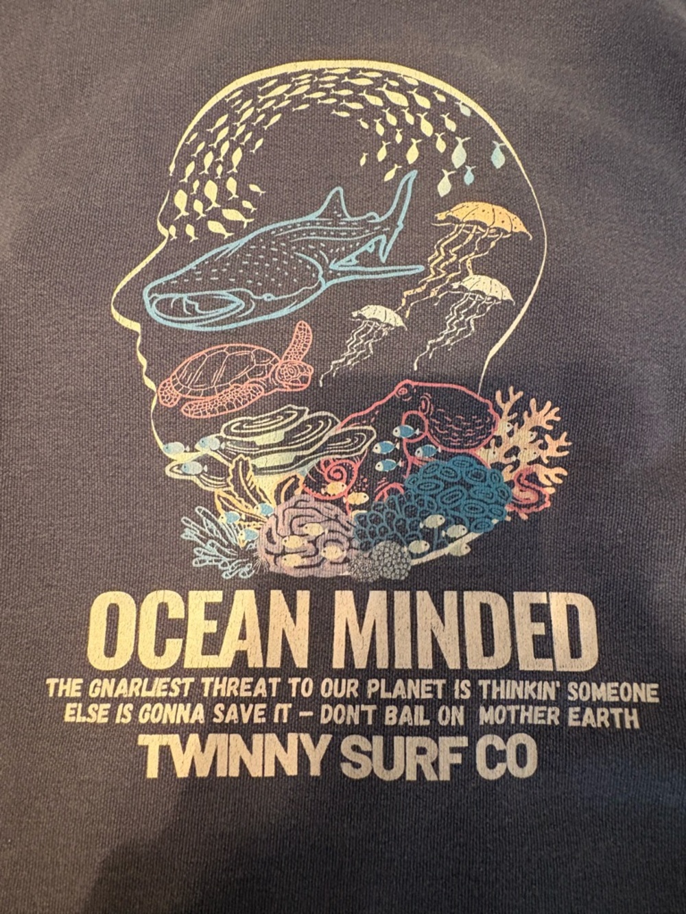 Men’s Ocean Minded Graphic Sweater- Black